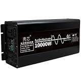 STIDE Inversor12V/24V/48V 110V/220V Onda Pura 7000W,10000W convertidor Corriente Transformador de energia con 2XAC,10000W-24VTO220V