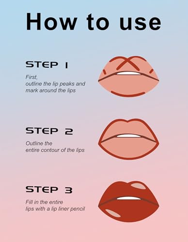 Jutqut Wasserfester Lipliner, Lippenstift Long Lasting, Waterproof Wischfest Lip Liner, Matte Liquid Lippenkonturenstift, High Pigmented Makeup Lip Pencil, Smooth Lippenliner, natürlich Lipstick