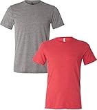 Unisex-Größen Bella + Canvas Unisex Triblend Kurzarm T-Shirt - Grau - Gro