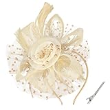 Fascinators Hats for Women Tea Party Vintage Hat Fascinator Headband Flower Hat Fascinator Hats Feather Headband Tea Party Accessories for Women Girls