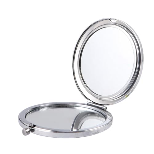 Veemoon Rouge Miroir Portable de Face Double Métal Maquillage Pliable