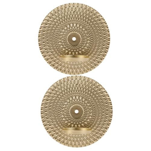 ANDRESLAD 2piezas Soporte De Velas De Hierro Montado Pared Adorno Elegante para Hogar Moderno Decoración De Salón y Comedor Apliques para Crear Acogedores