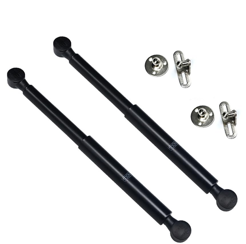 2x Gasdruckfeder 100 N – 254 Mm, Für Deckel, Schrankklappen & Boxen, Soft-Close, Inkl. Schrauben