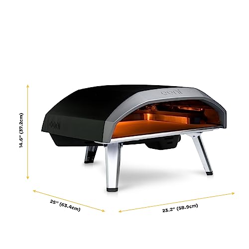 Image of Ooni Koda 16 Propane Gas Pizza Oven - Essentials Pizza Oven Bundle - Includes 14 inch Perforated Pizza Peel
