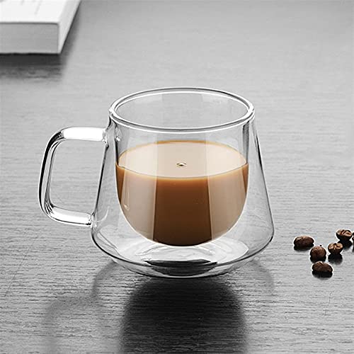 ZZLLFF Vidrio de Doble Pared Anti Scald Bar Cafe Casa Profesional Barista Taza De Café Té Espresso Termó Taza De Taza De… - Imagen 4