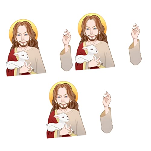 Gadpiparty Decalque Do Carro Adesivo De Carro 3Pcs Etiqueta Jesus Adesivo Removível Esquerdo Limpado