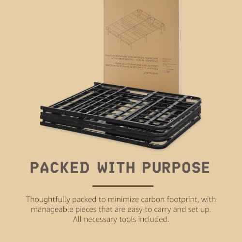 Image of Hercules Folding Metal Bed Frame, 14 Inch Platform Mattress Foundation, Twin
