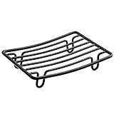 GUUKAR Bar Soap Dish Holder for Shower Bathroom Stainless Steel Rust Proof Self Draining, Black-1 Pa