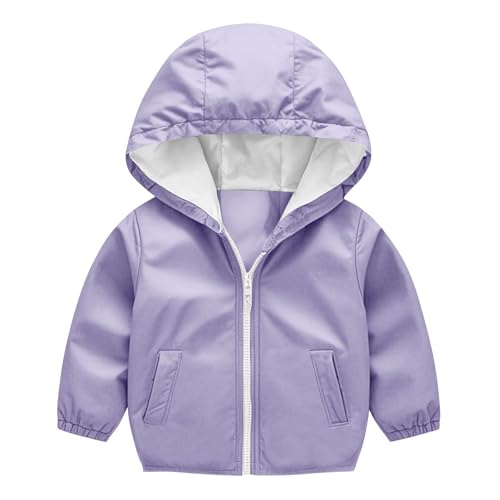 Boys Girls Waterproof Hooded Rain Jackets 2025 Fashion Lightweight Breathable Raincoat For Kids Windbreaker Coat