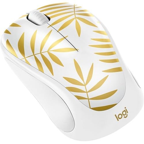 Logitech M317C Wireless Mouse - Bamboo Dream (Renewed)