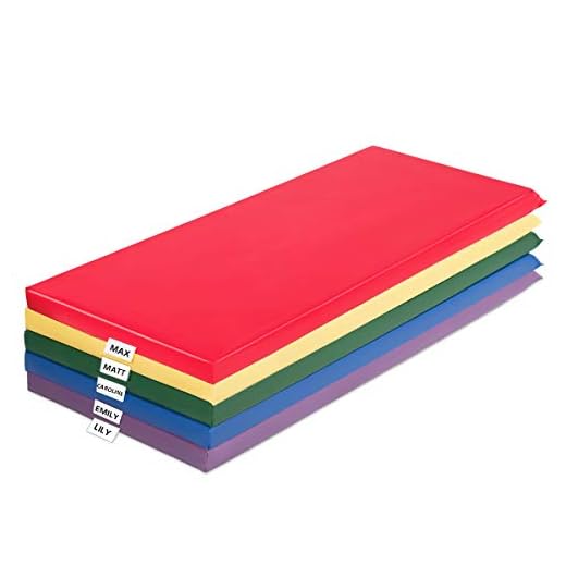 Costzon 2-Inch Thick Daycare Rest Mats, 5-Pack, Foam Napping Floor Mats with Name Tag Holders for Kids, Phthalate-Free Portable Preschool Toddler Sleeping Mat for School Travel Home