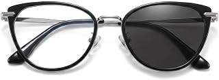 MORAL Blue Light Blocking Glasses, TR+Alloy Frame, Korean Style, Anti-Radiation, 6-Layer Coating, Photochromic Lens
