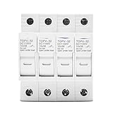 Portafusibles 4P 1100 V CC, 10 x 38 mm, protector solar fotovoltaico de alto voltaje TOPV-32, 1 unidad