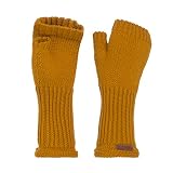 KNIT FACTORY - Cleo Handstulpen - Fingerlose Handschuhe - Gestrickte Handschuhe fr Winter - Damen Handstulpen aus Wolle - Hochwertige Qualitt - Ocker