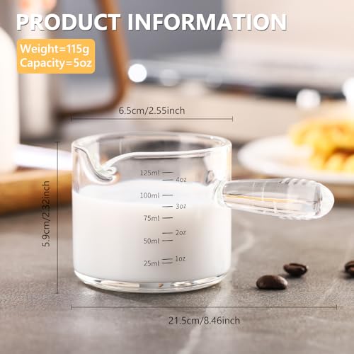 Bincoo Vaso Espresso Medidor 150 ml con Asa miniatura 5