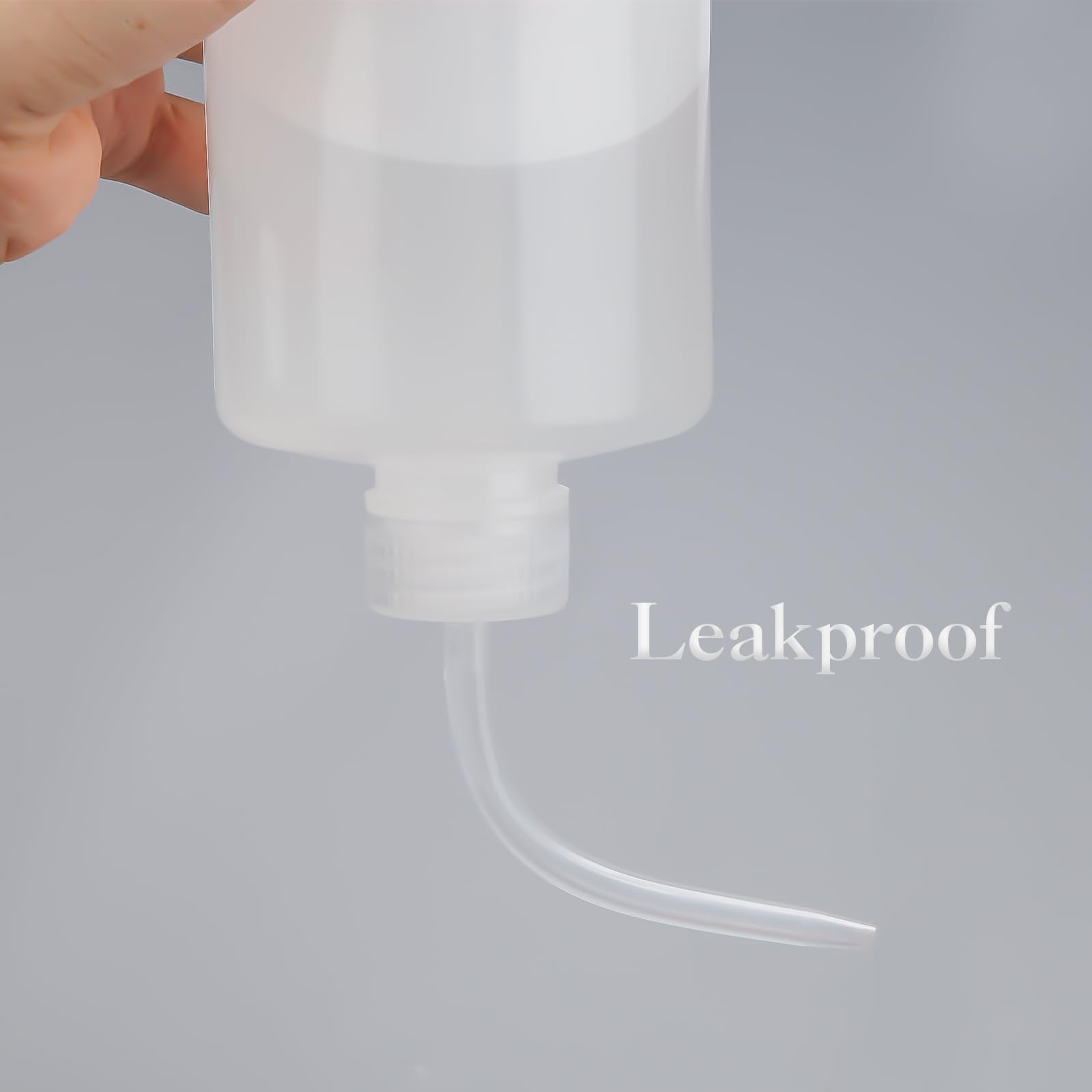 Episkey 2 stuks spuitfles 150 ml, kunststof knijpfles laboratoriumfles wasfles van LDPE-materiaal, knijpfles voor laboratoriumreiniging plantenirrigatie (wit, 150 ml