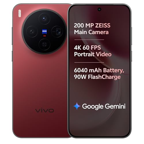 vivo X300 5G (Summit Red, 12GB RAM, 256GB Storage) with No Cost E...