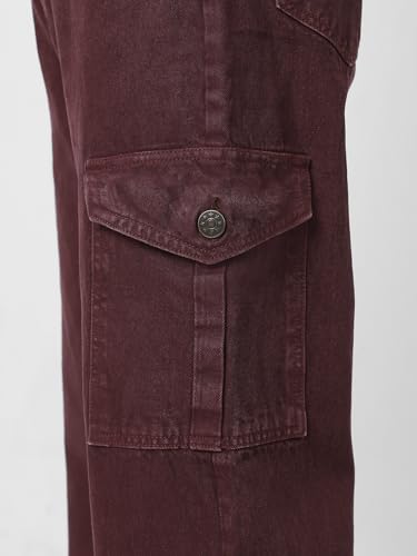 Image of Neostreak Men's Loose Baggy Fit Washed Cargo Jeans with 6 Pockets Non-Stretchable
