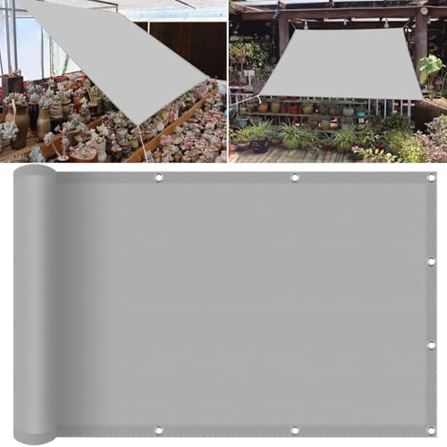 Filet d'ombrage patio 150x400 cm gris clair imperméable