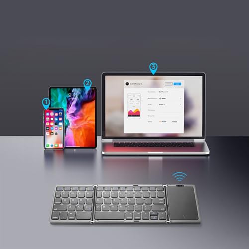 Clavier pliable portable avec grand pavé tactile OS X - 5