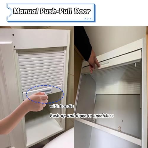 Image of Sliding Door, Foldable Replacement Panel for Storage Cabinet, Customizable ABS, Easy to Install with Assembly Hardware