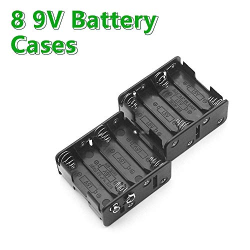 2 stuks 8 × 1,5 V AA zwart batterijhouder behuizing case kunststof batterij-opbergdoos met batterijaansluiting kabel… - Afbeelding 5