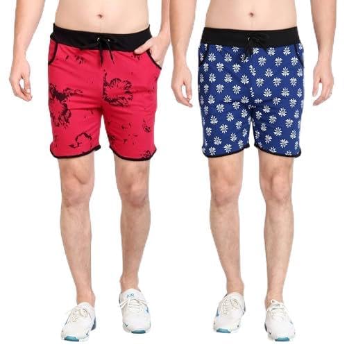 Men's Regular Fit Shorts with Pocket Multicolor-Pack of 2
