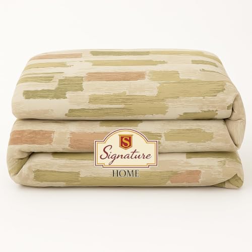 Image of Signature Reversible AC Comforter Set 350 GSM,Soft Microfibre King Size Quilt Blanket for Winter (Sahara Mist, Double Bed)