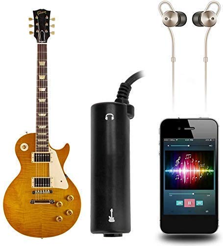 Image of Audio Interface AMP for iPod Touch, iPhone, guitar connector Multimedia audio interface, 7 X 2 X 2 cm, Black