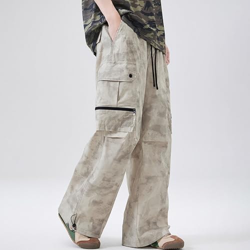 XYXIONGMAO Men's Loose Multi Pocket Streetwear Black Tactical Pants Baggy Techwear Sweatpants Hip Hop Casual Cargo Pants2