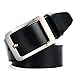 Produktbild Lässige Gürtel Herren-Leder-Gürtel Reversible Belts Casual Formal Dornschliesse Adjustable, Lässige Mode-Accessoires (Farbe : Schwarz, Größe : 125cm)