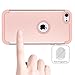 ULAK Compatible with iPod Touch 7th/6th/5th Gen Case, Heavy Duty Shockproof High Impact Protective Case with Dual Layer Soft Silicone + Hard PC for Apple iTouch 5/6/7, Rose Gold
