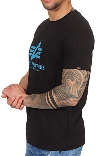 Alpha Industries T-Shirt Basic 100501 Nero Regular Fit - 2