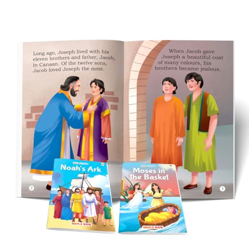 Image of Story Books for Kids - Bible Stories (Illustrated) - (Set of 10 Books) - English Stories for Children - Birth of Jesus, Prophet Jonah, Moses, The Story of Creation, etc., - Moral Stories - Age 3+