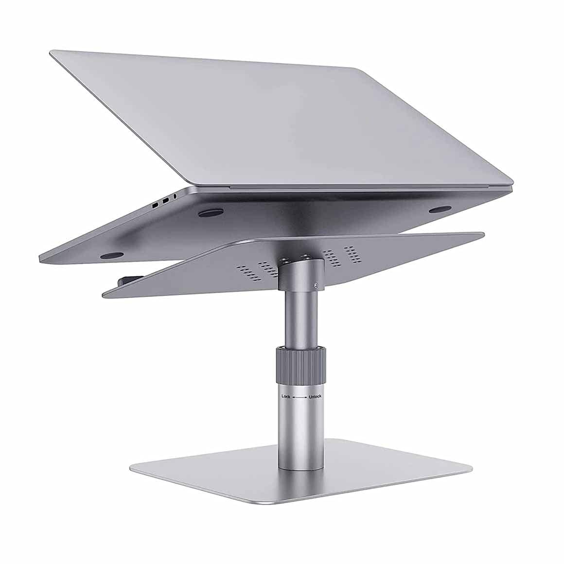 Portátil de la computadora portátil Altura Ajustable 360 ​​Rotación de Aluminio Ergonómico Portador de computadora portátil
