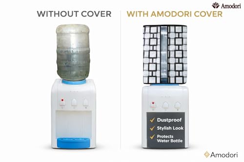Image of Multicolor 20 Litre Water Dispenser Bottle Cover | Waterproof & Dustproof PVC Fabric | Reusable Protective Cover for 20L Water Can (geometric-17)