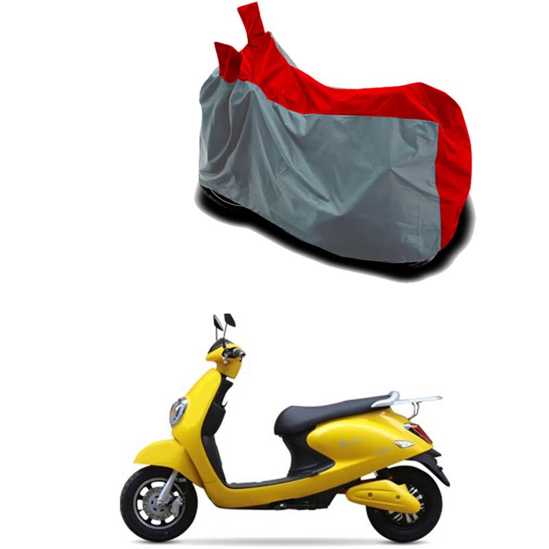 COVER MART-Bike/Scooty Cover Compatible for Techo Electra Emerge BS6 Water Resistance Dustproof UV Protection Indor Outdor Parking with All Varients Full Body (Gray and Red Color) (B0BSTBJR3R) Amazon Price History, Amazon Price Tracker