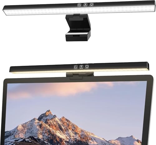 SKY-TOUCH 50cm Extended LED Monitor Light Bar Eye-Care Desk Lamp with 3 Color Modes Touch Control & Adjustable Brightness No Glare Screen Lamp USB Powered for PC Laptop Home Office Gaming