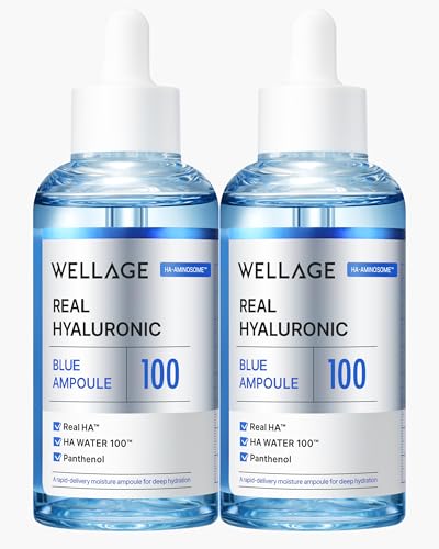 WELLAGE Real Hyaluronic Blue Ampoule 100, Value Review Korean Ski...