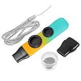 EXAOMBLE 調節可能トーンダブルホールカズー 渐变色軽量ポータブル楽器 と大人向け音楽遊び用 プロフェッショナルパフォーマンス楽器 ウク