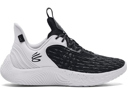 Under Armour カリー フロー 9 チーム バスケットボールシューズ, ブラック/ホワイト, 12 Women/10.5 Men