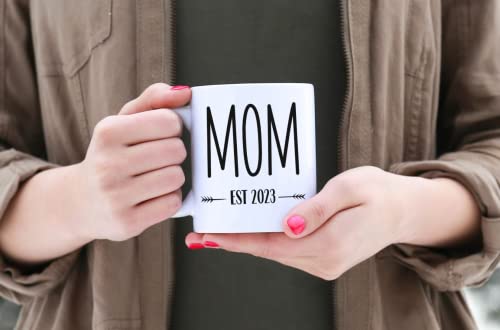 Pregnancy-Gift-Est-2023-New-Parents-Gifts-Mommy-and-Daddy-Est-2023-11-oz-Mug-Set-Adventure-Awaits-Romper-0-3M-Top-Mom-and-Dad-Gift-Set-for-New-and-Expecting-Parents-to-Be-New-Mom-Gifts-for-Women