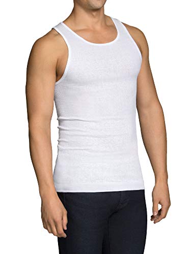 Fruit Of The Loom Mens Tag-Free Tank A-Shirt Underwear, 6 Pack - White, X-Large Us #TOP1