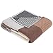 Produktbild Ibena Pittsburgh Baumwolldecke 140x200 cm - Kuscheldecke Biobaumwolle Patchwork Muster braun beige, angenehm leichte und kuschelweiche Wolldecke, hochwertige Qualität Made in Germany