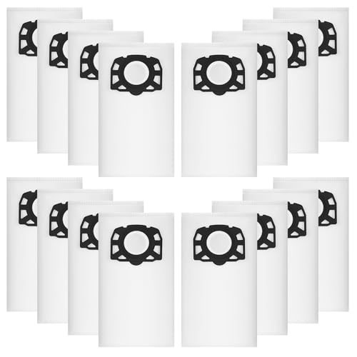 YeeQo 16 Stück Vliesfilterbeutel KFI 487 für Kärcher WD4 WD5 WD6 WD5P WD6P MV4 MV5 MV6 Staubsaugerbeutel für Nass-/Trockensauger für kärcher 2.863-006.0 für Kärcher Staubsaugerbeutel