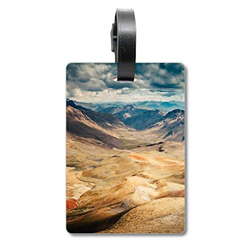 Étiquette pour valise motif montagne pour éviter les pertes de sacs à l'aéroport
