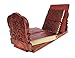 Artisans Of India Christmas Thanksgiving Gifts Hand Crafted Rosewood Expandable Folding Book or Cd Stand Rack Holder Shelf Stand