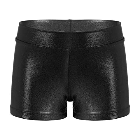 Freebily Kids Shiny Metallic Dance Shorts Cover