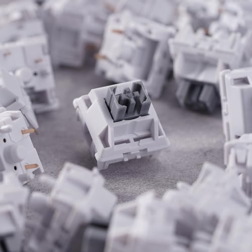 Image of OOCTPK Chilkey Quiet Tactile Keyboard Switches, 50gf 5-Pin Pre Lubed Key Switch with POM Stem, Compatible with MX Keycaps for Mechanical Keyboard 35pcs