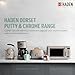 Haden 12 Cup Programmable Drip Coffee Maker Coffee Machine Bundled with Dorset 2 Slice Wide Slot Stainless Steel Toaster, Putty & Chrome